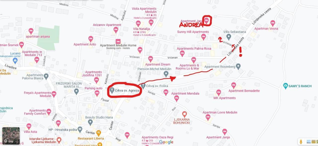 Apartma Andrea Медулин Екстер'єр фото